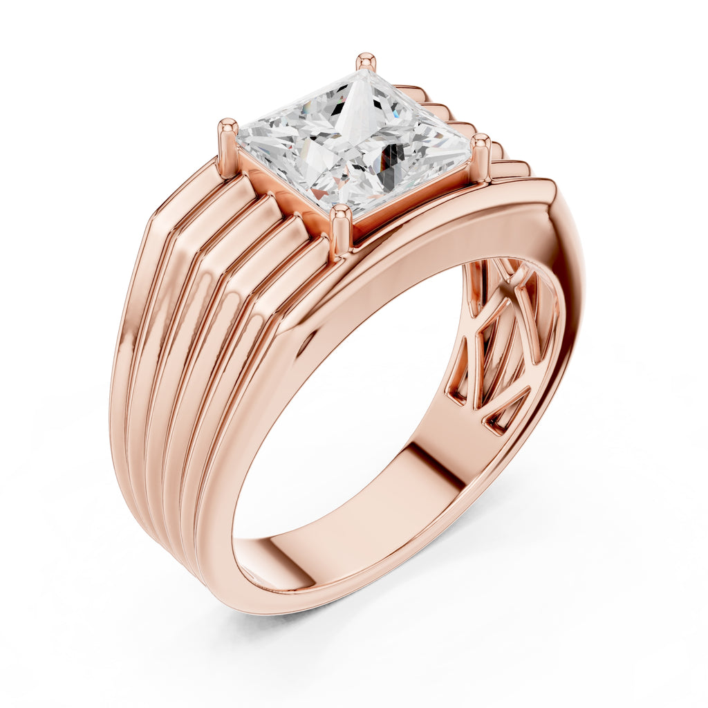 2.25 ct Stratum Princess-Cut Ring 2.25ct Rose Gold