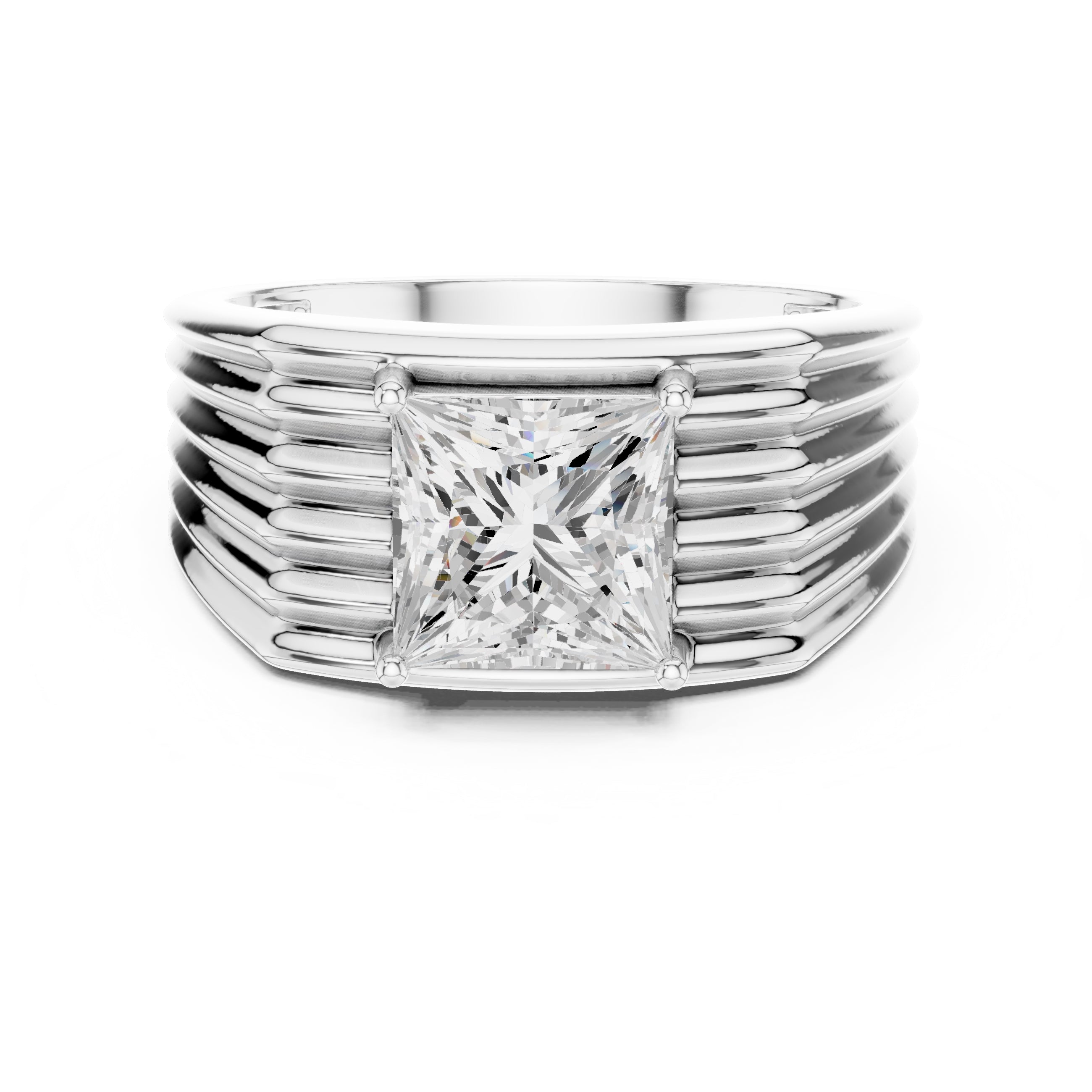 2.25 ct Stratum Princess-Cut Ring 2.25ct White Gold