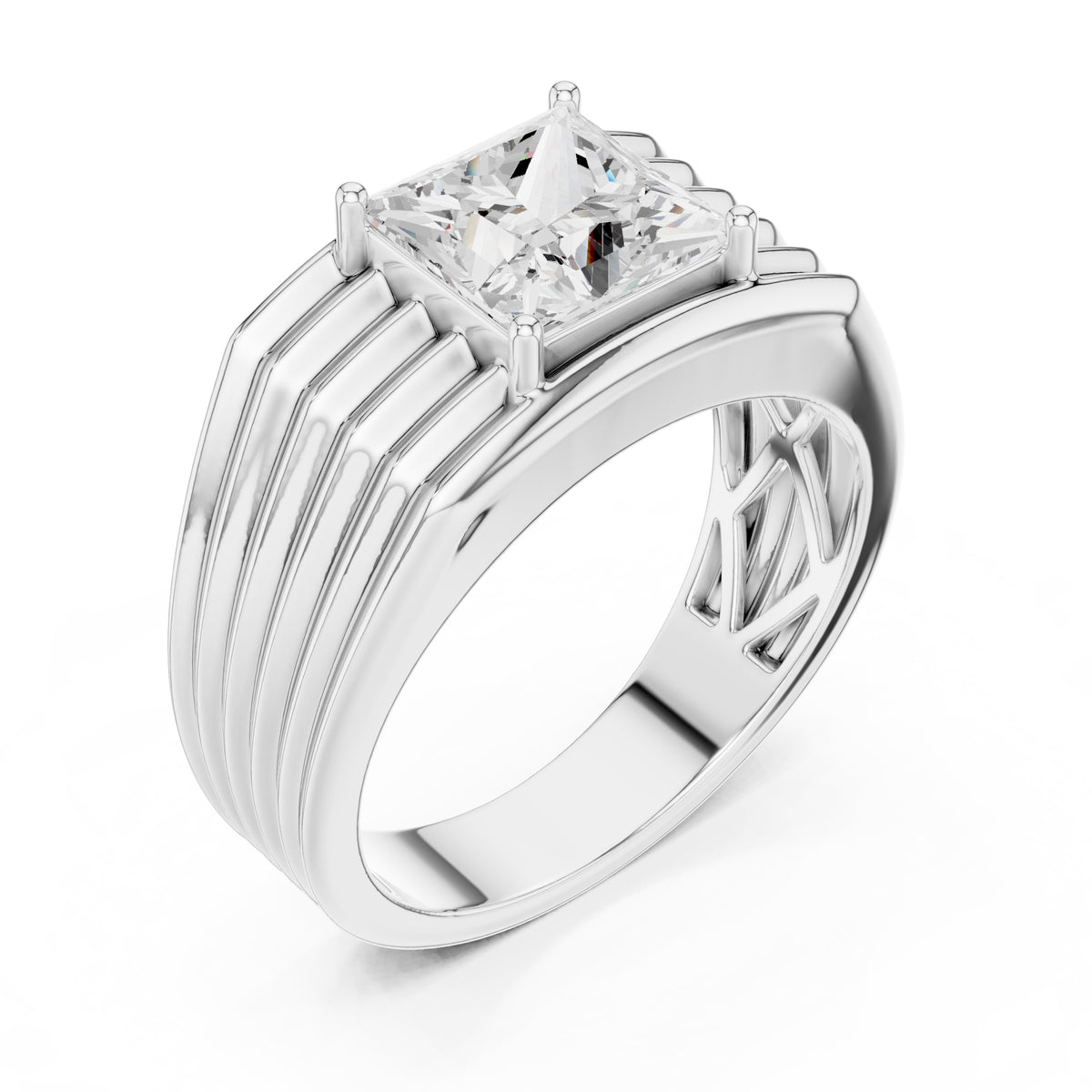 2.25 ct Stratum Princess-Cut Ring 2.25ct White Gold