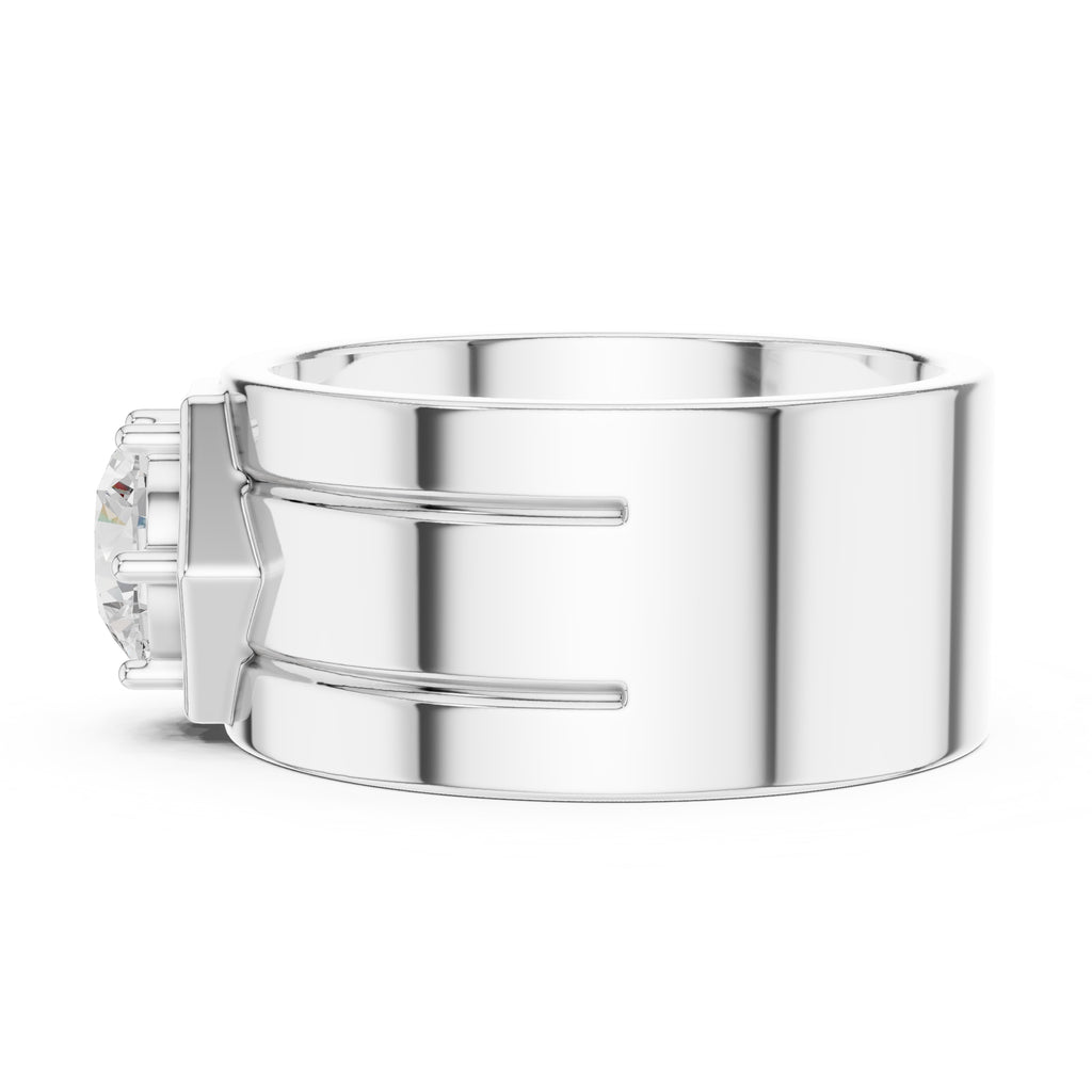 1.50 ct Hexa-Crown Solitaire Ring 1.5ct White Gold