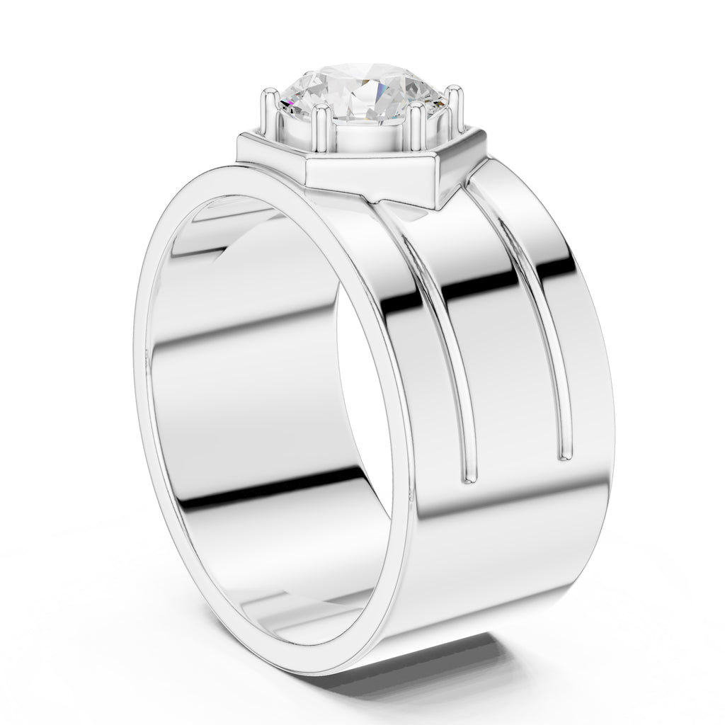 1.50 ct Hexa-Crown Solitaire Ring 1.5ct White Gold