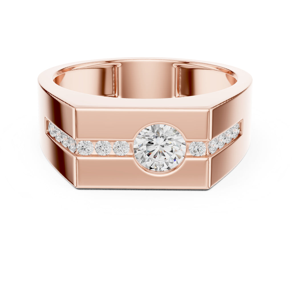 The Apex Channel Ring 0.5ct Rose Gold