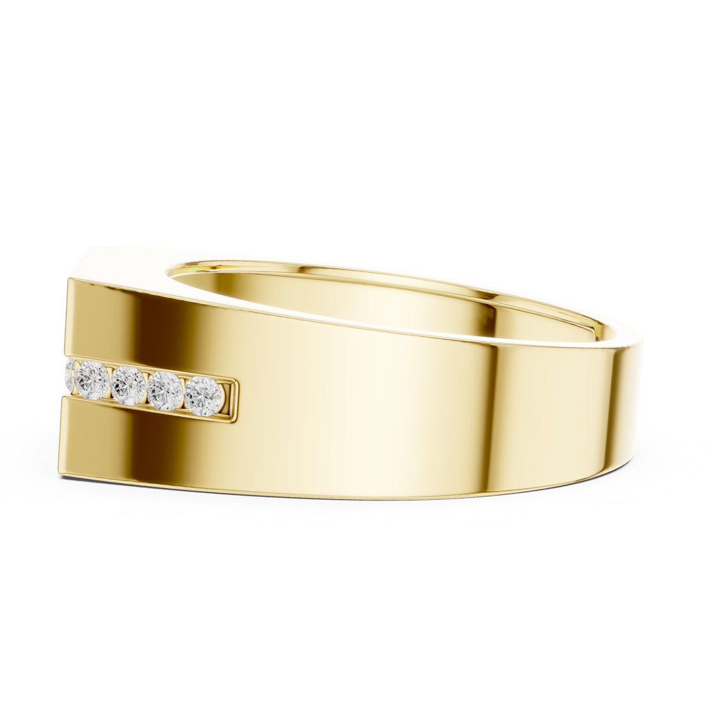 The Apex Channel Ring 0.5ct Yellow Gold