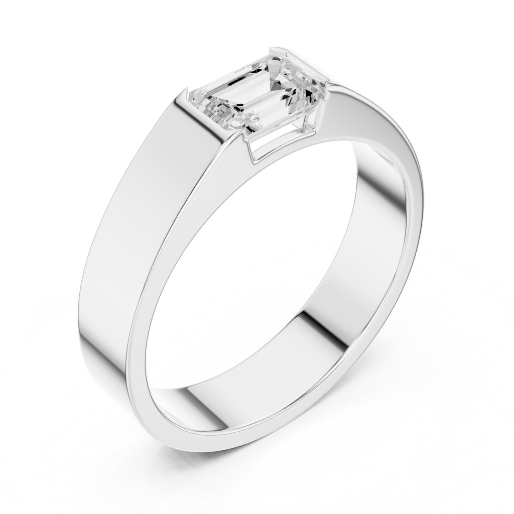 1.00 ct Horizon Emerald-Cut Band 1ct White Gold