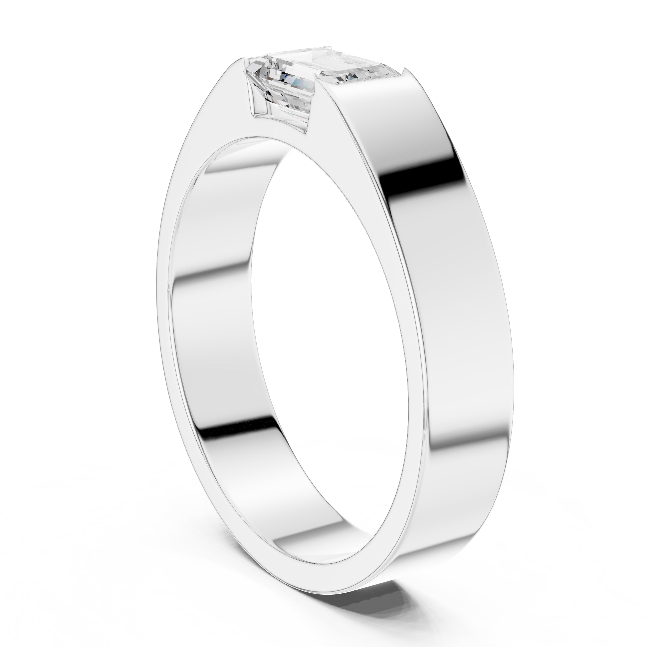 1.00 ct Horizon Emerald-Cut Band 1ct White Gold