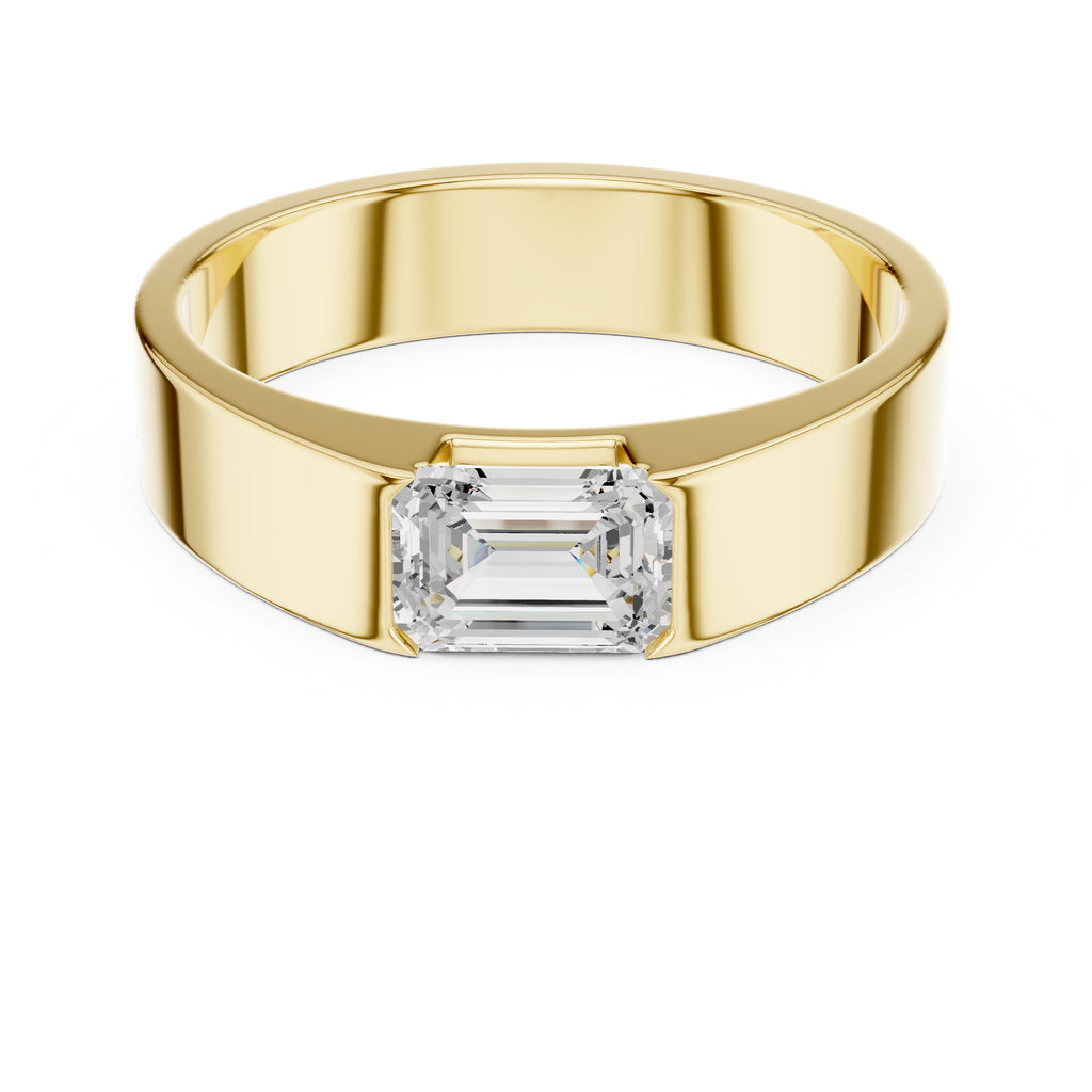 1.00 ct Horizon Emerald-Cut Band 1ct Yellow Gold
