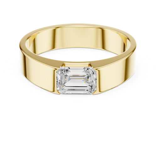 1.00 ct Horizon Emerald-Cut Band 1ct Yellow Gold