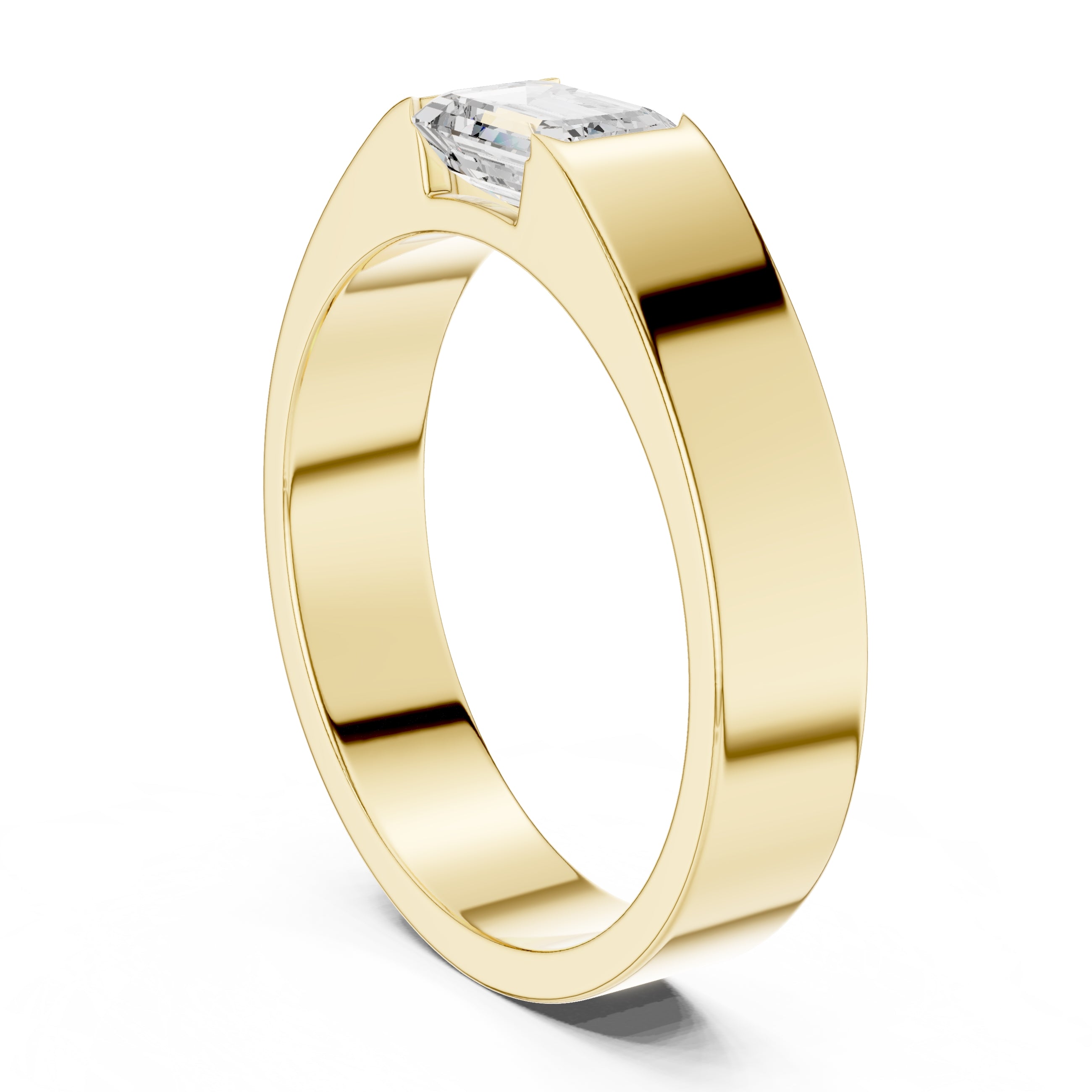 1.00 ct Horizon Emerald-Cut Band 1ct Yellow Gold