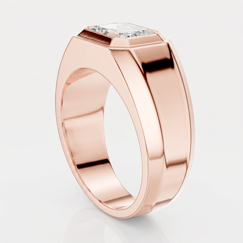 2.00 ct Monolith Horizontal Band 2ct Rose Gold