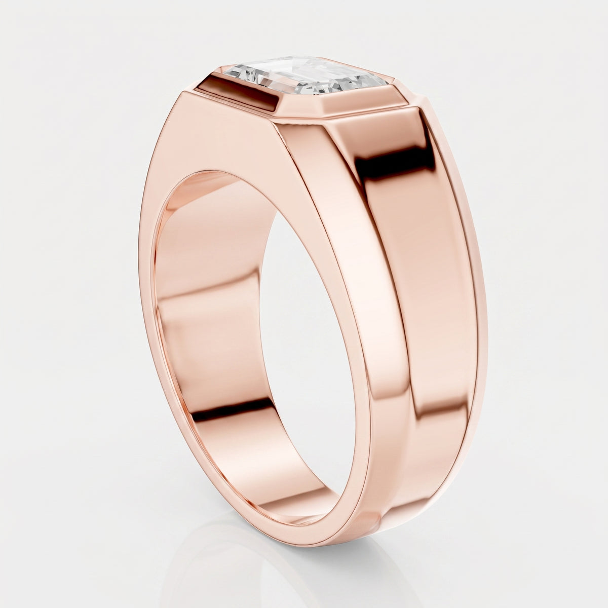 2.00 ct Monolith Horizontal Band 2ct Rose Gold
