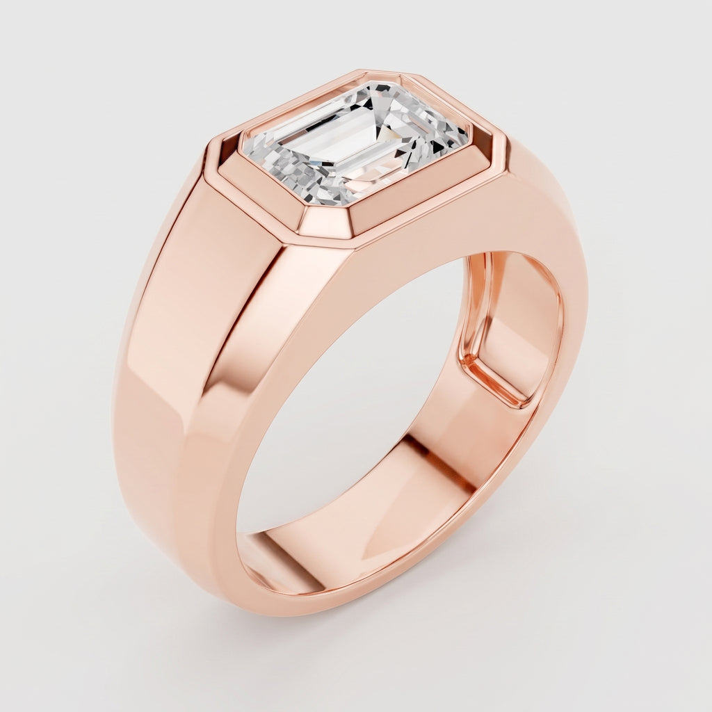 2.00 ct Monolith Horizontal Band 2ct Rose Gold