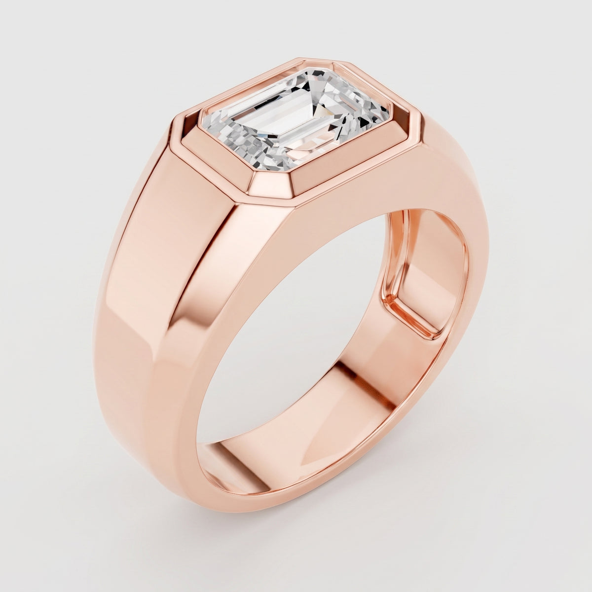 2.00 ct Monolith Horizontal Band 2ct Rose Gold