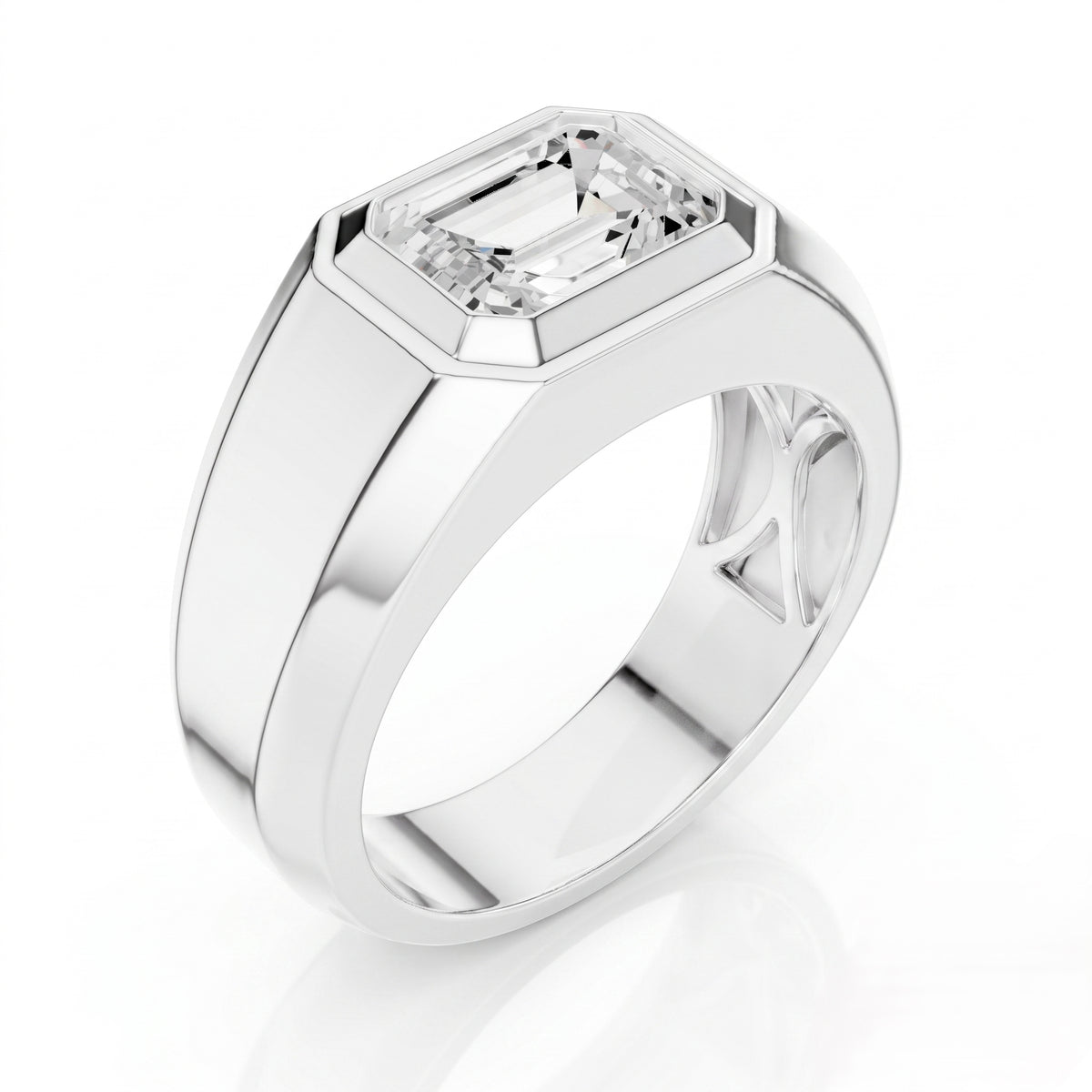 2.00 ct Monolith Horizontal Band 2ct White Gold