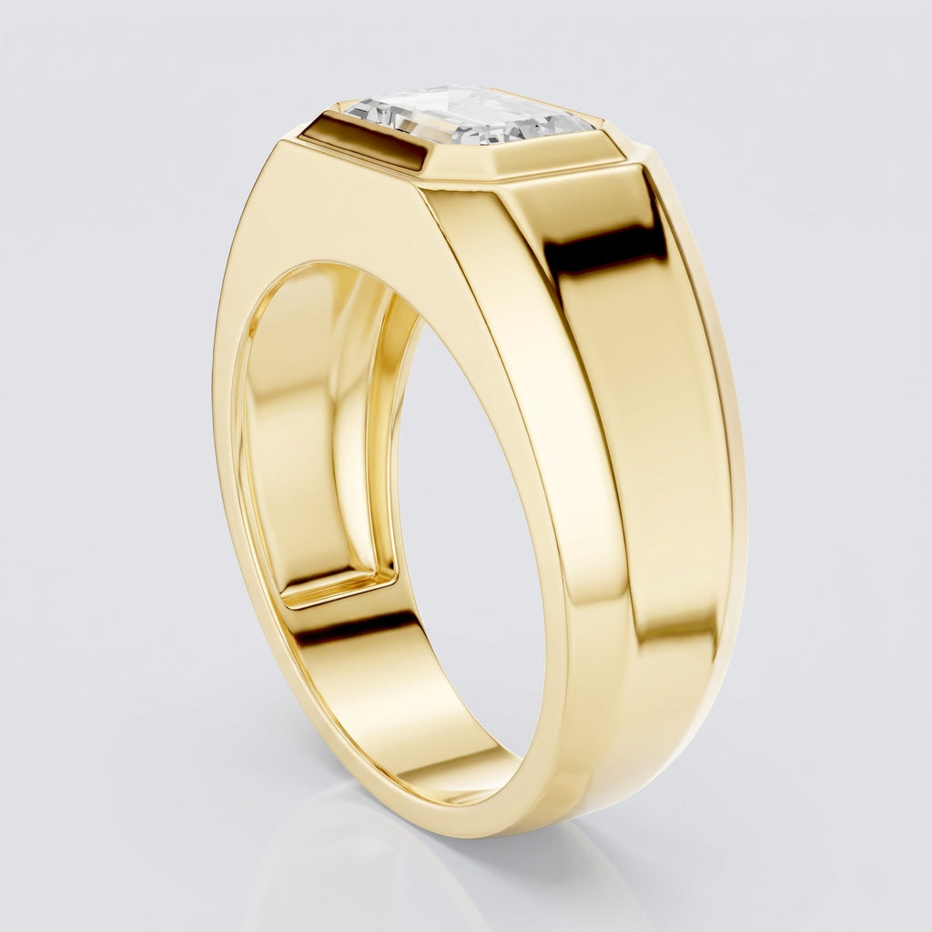 2.00 ct Monolith Horizontal Band 2ct Yellow Gold