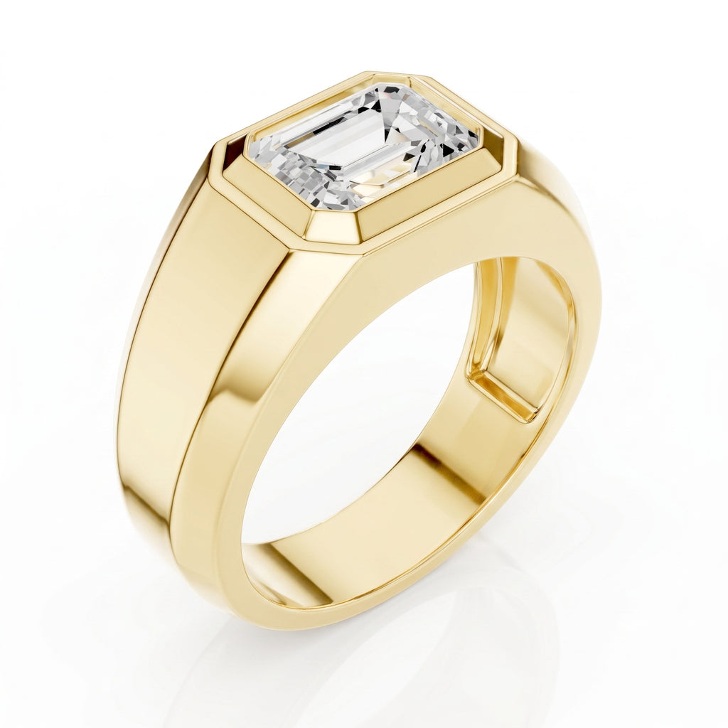 2.00 ct Monolith Horizontal Band 2ct Yellow Gold