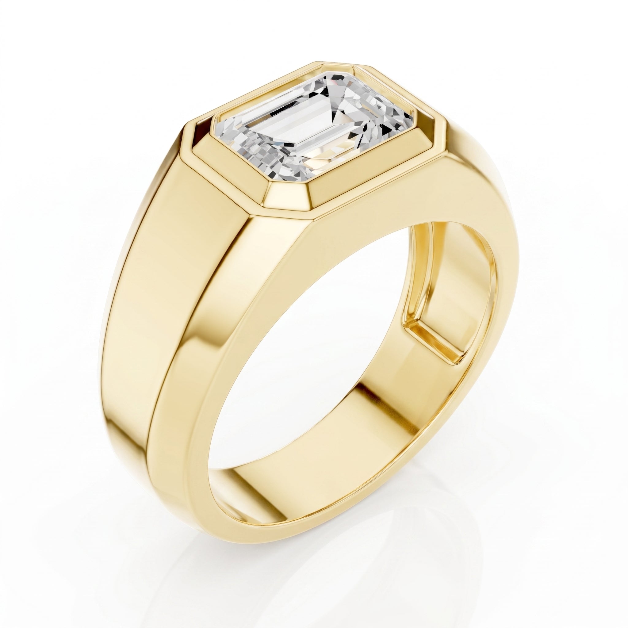 2.00 ct Monolith Horizontal Band 2ct Yellow Gold