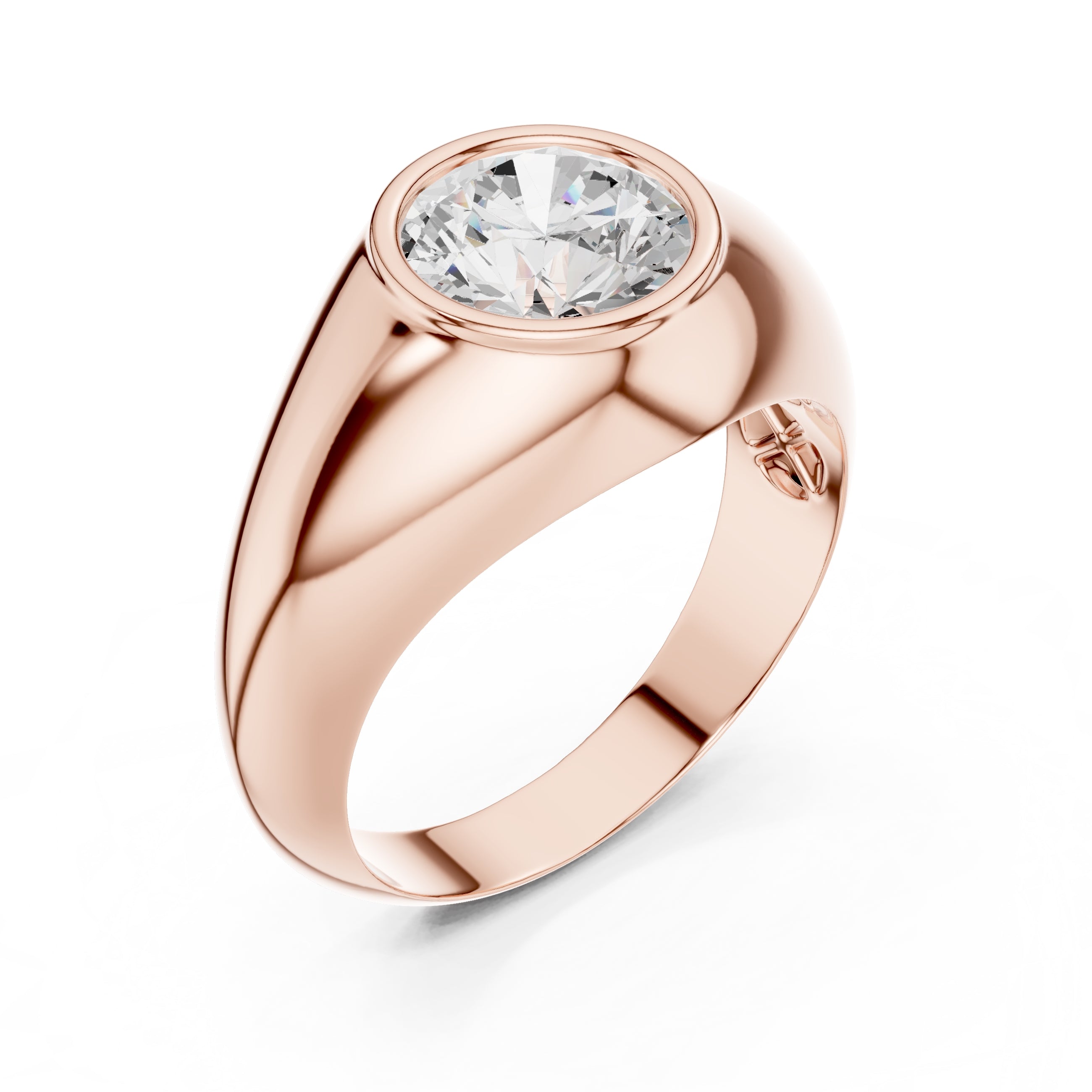 2.00 ct Heritage Round Solitaire 2ct Rose Gold