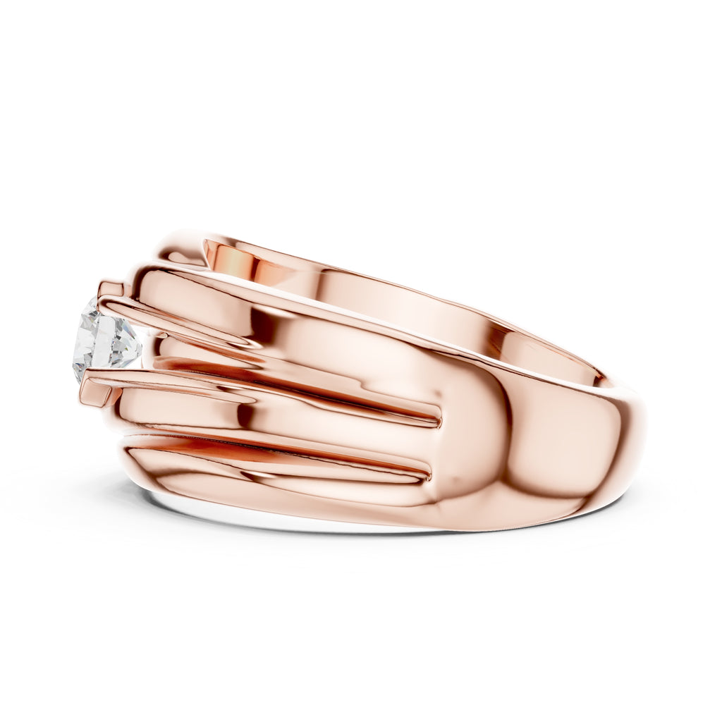 The Dune Sculpted Solitaire 0.5ct Rose Gold