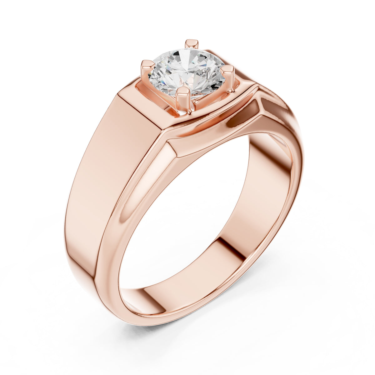 1.00 ct Sovereign Lab-Grown Diamond Ring 1ct Rose Gold
