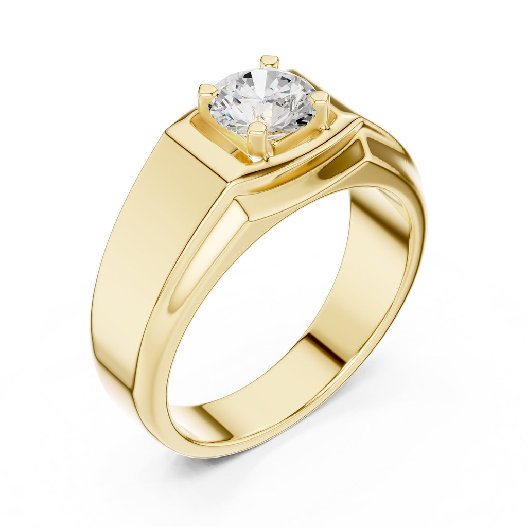 1.00 ct Sovereign Lab-Grown Diamond Ring 1ct Yellow Gold