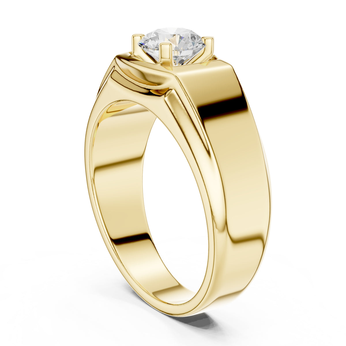 1.00 ct Sovereign Lab-Grown Diamond Ring 1ct Yellow Gold