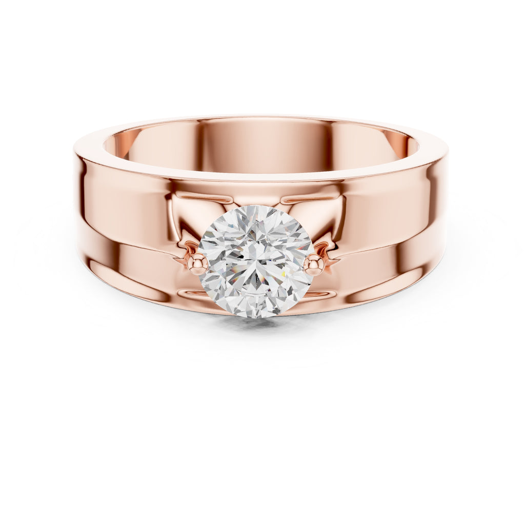 0.85 ct Unity Four-Prong Band 0.85ct Rose Gold