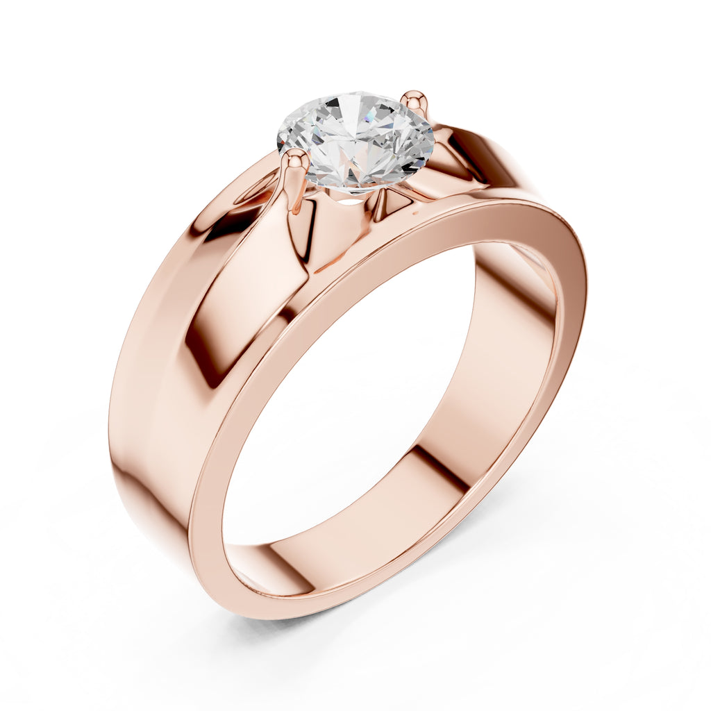 0.85 ct Unity Four-Prong Band 0.85ct Rose Gold