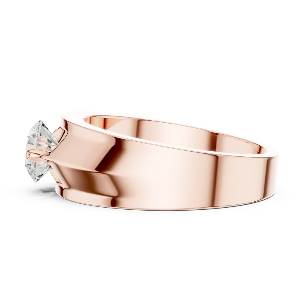 0.85 ct Unity Four-Prong Band 0.85ct Rose Gold