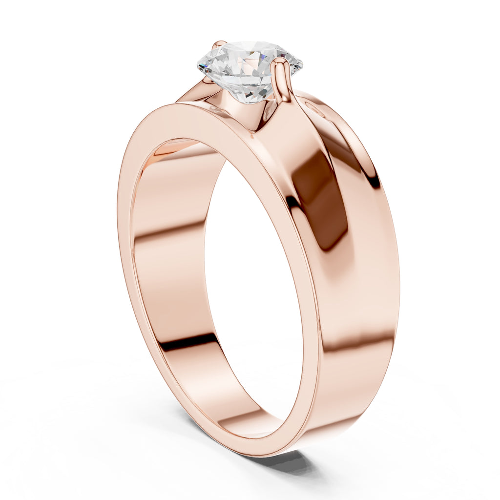 0.85 ct Unity Four-Prong Band 0.85ct Rose Gold