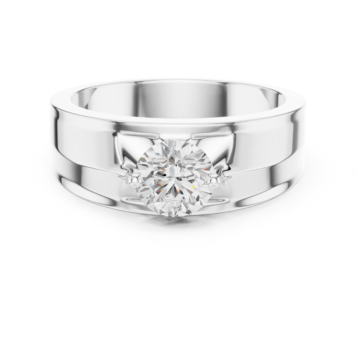 0.85 ct Unity Four-Prong Band 0.85ct White Gold