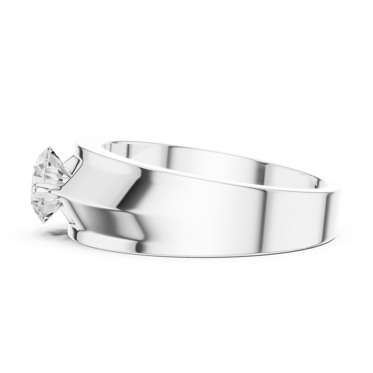 0.85 ct Unity Four-Prong Band 0.85ct White Gold