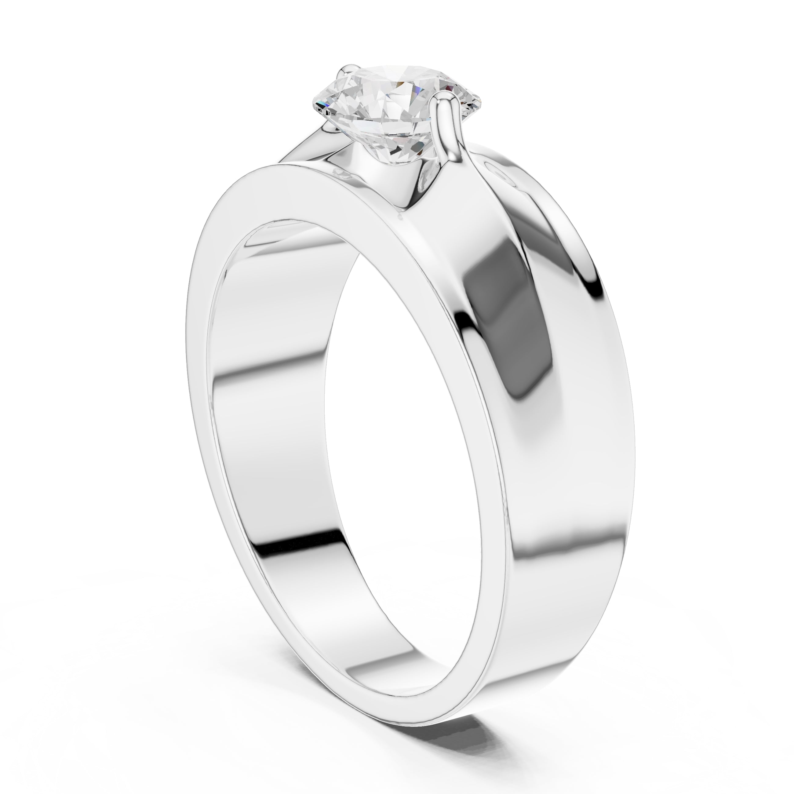 0.85 ct Unity Four-Prong Band 0.85ct White Gold