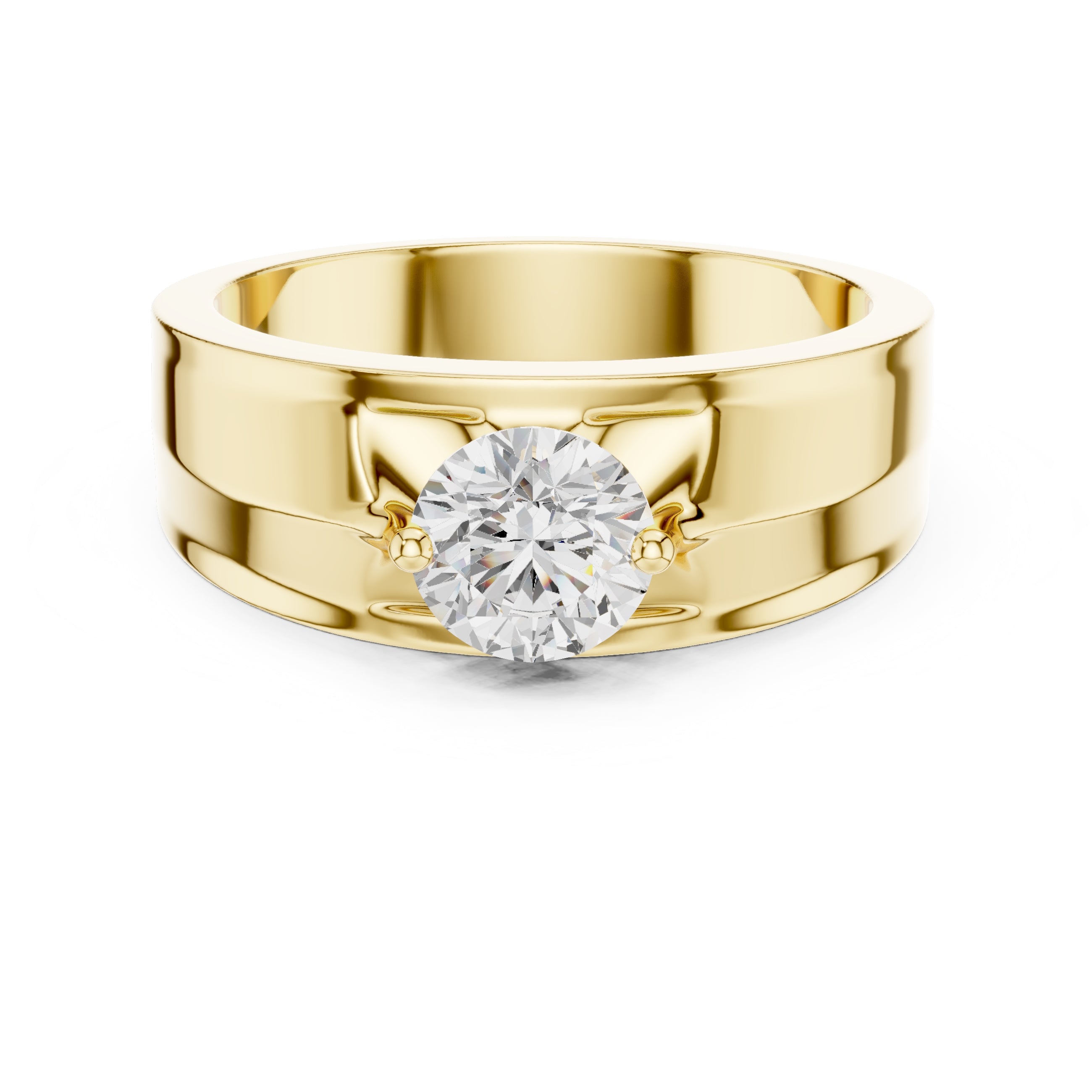0.85 ct Unity Four-Prong Band 0.85ct Yellow Gold