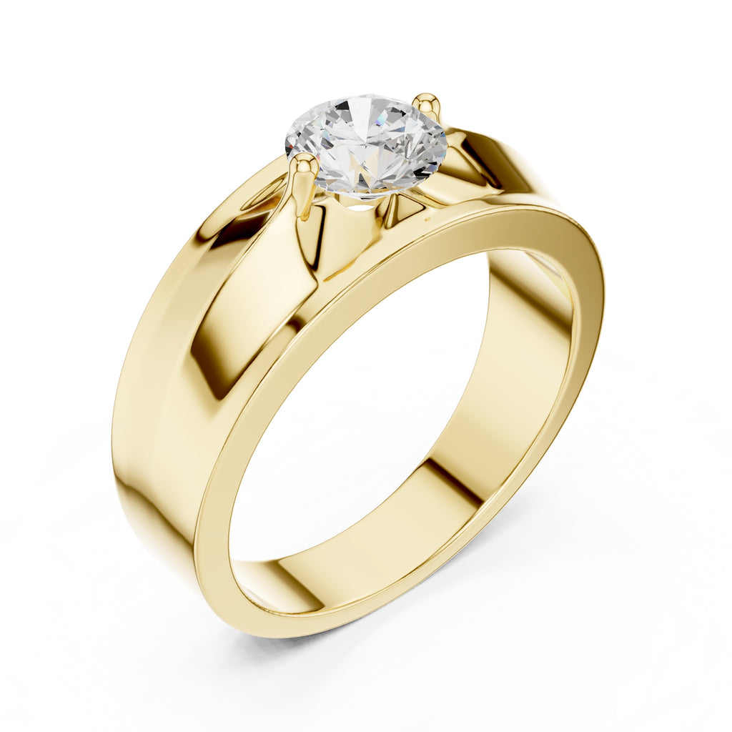 0.85 ct Unity Four-Prong Band 0.85ct Yellow Gold