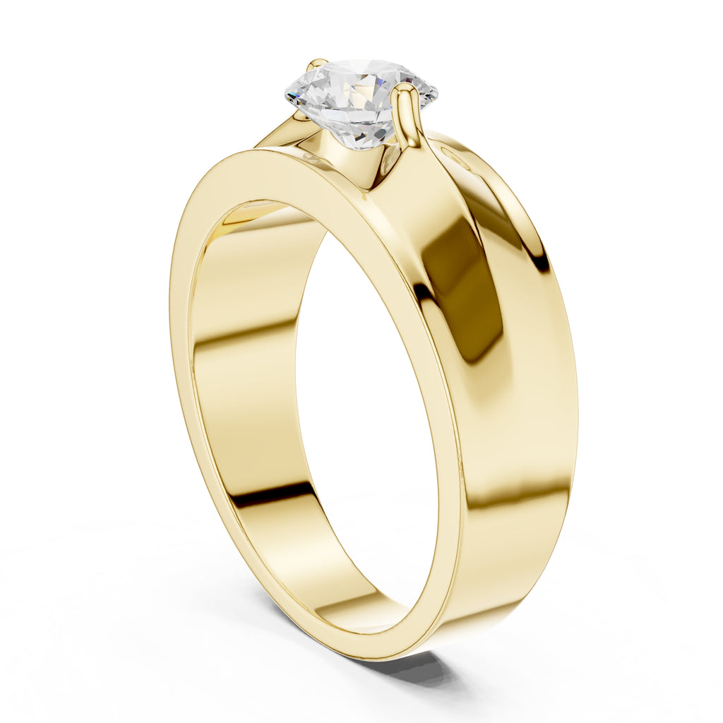 0.85 ct Unity Four-Prong Band 0.85ct Yellow Gold