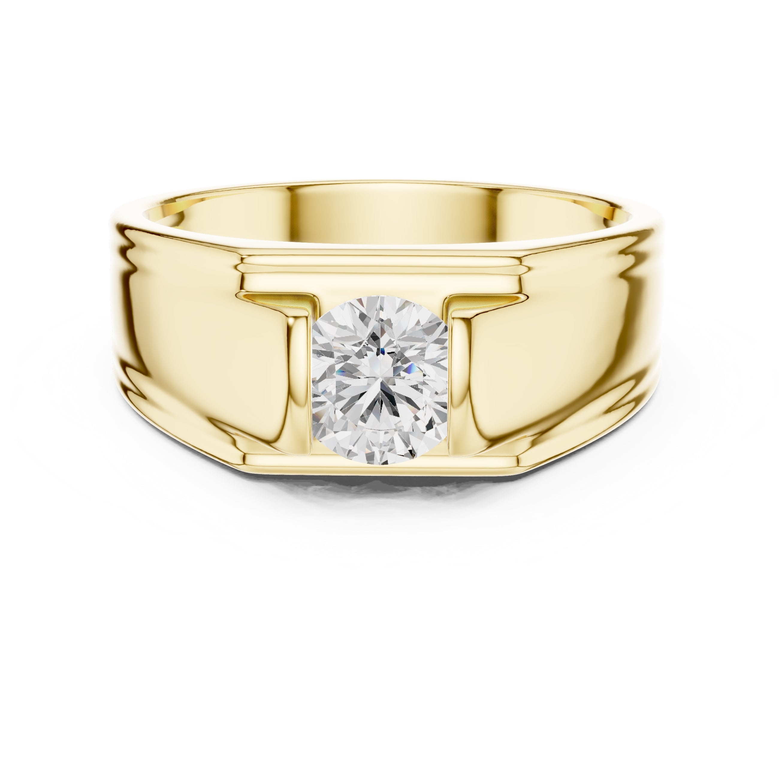 The Apex Architectural Ring 1ct Yellow Gold