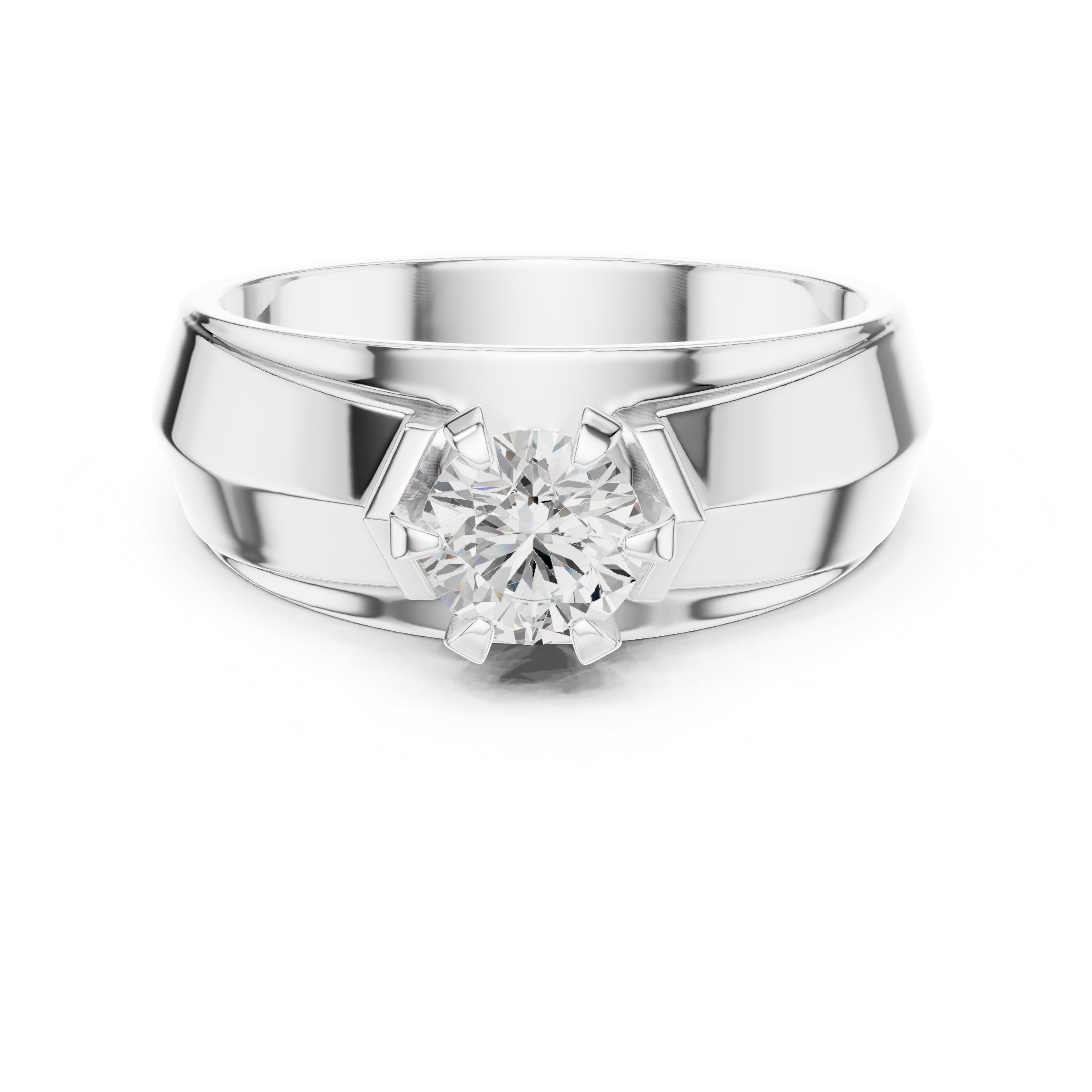 0.85 ct Empire Claw Band 0.85ct White Gold