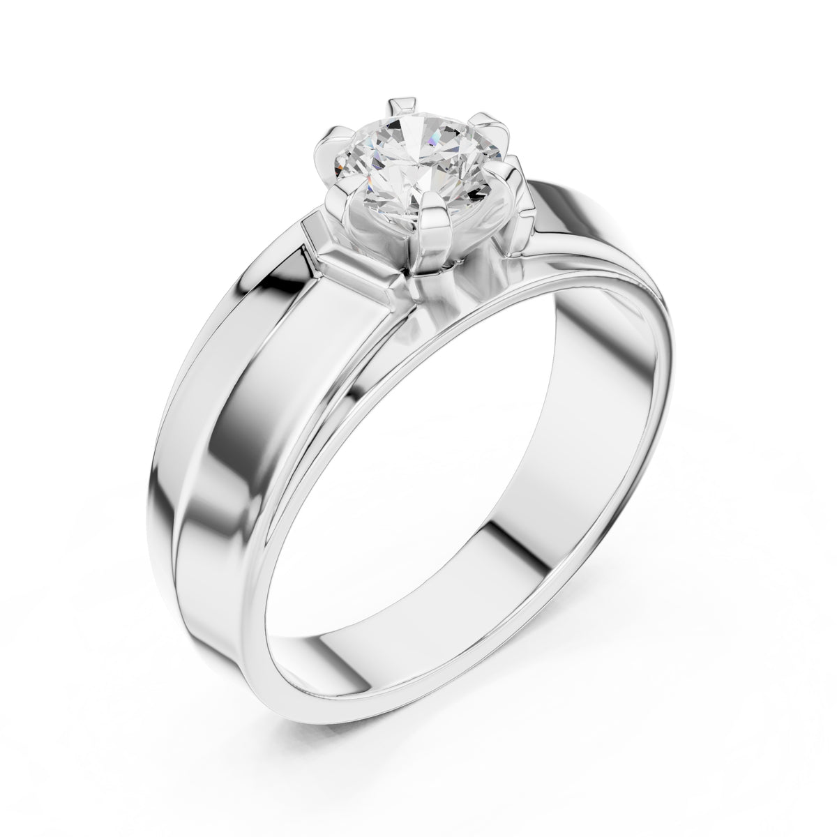 0.85 ct Empire Claw Band 0.85ct White Gold