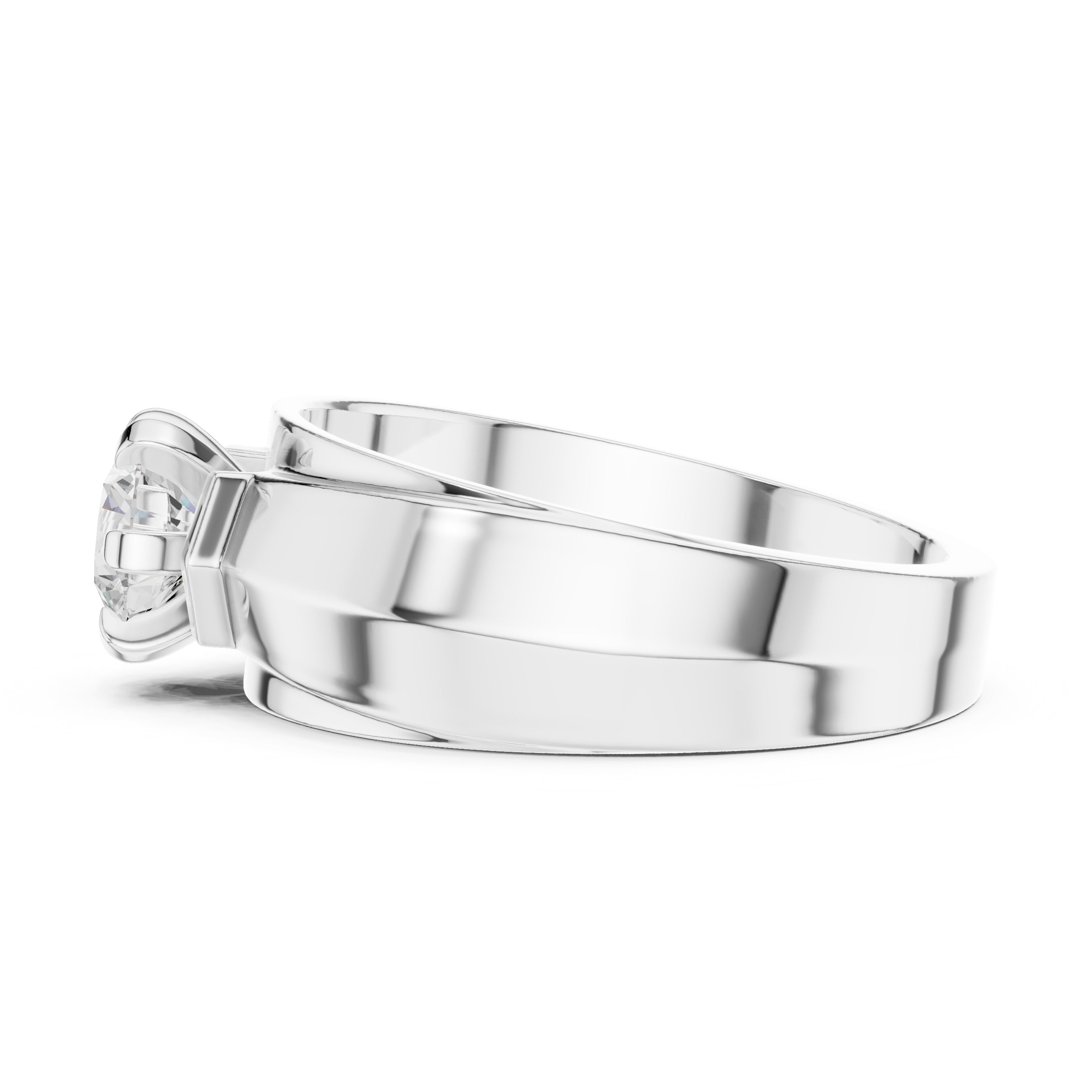 0.85 ct Empire Claw Band 0.85ct White Gold