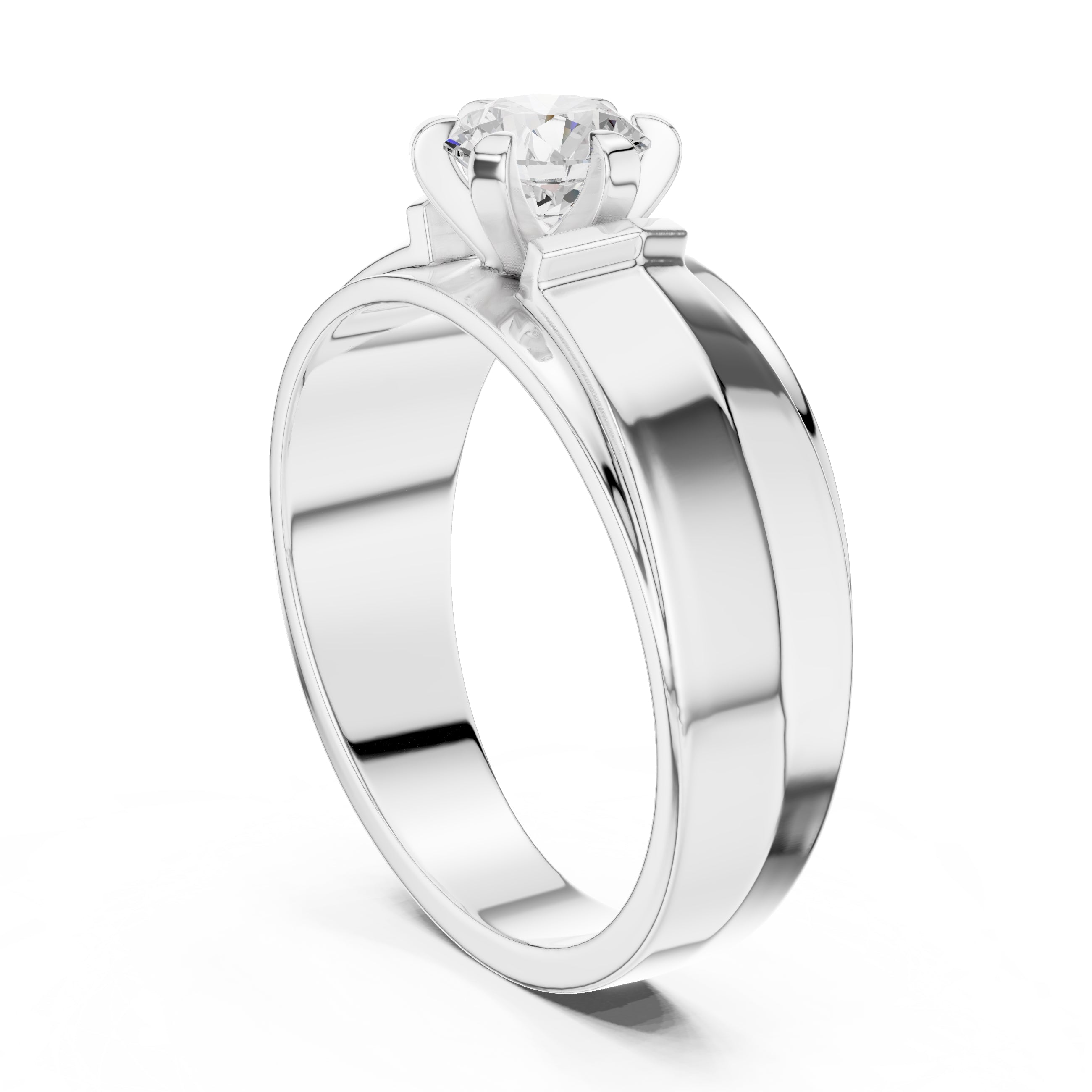 0.85 ct Empire Claw Band 0.85ct White Gold