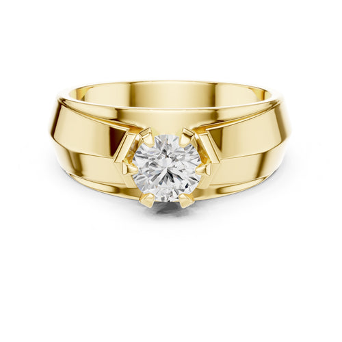 0.85 ct Empire Claw Band 0.85ct Yellow Gold
