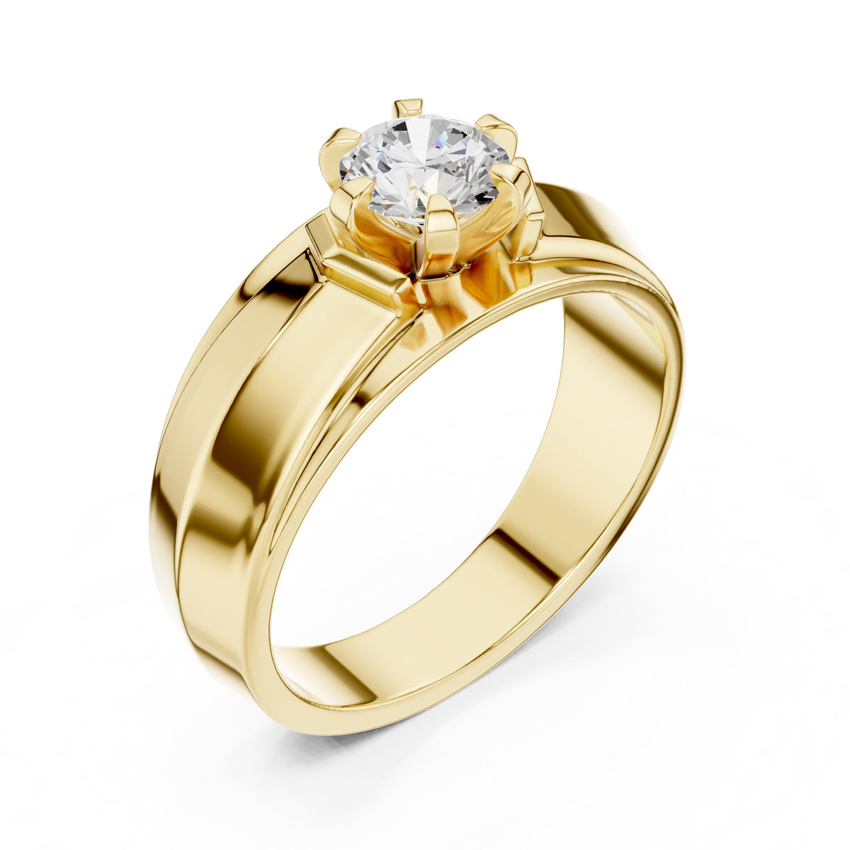 0.85 ct Empire Claw Band 0.85ct Yellow Gold
