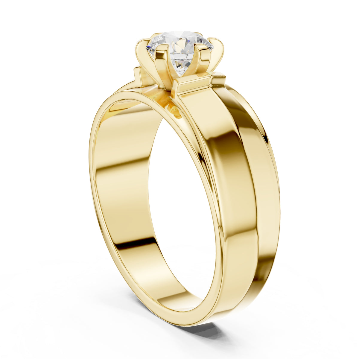 0.85 ct Empire Claw Band 0.85ct Yellow Gold