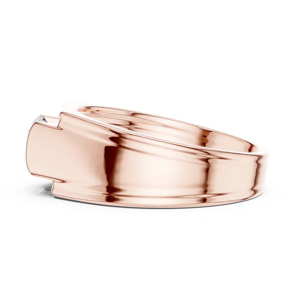 The Eclipse Channel Solitaire Ring 0.7ct Rose Gold