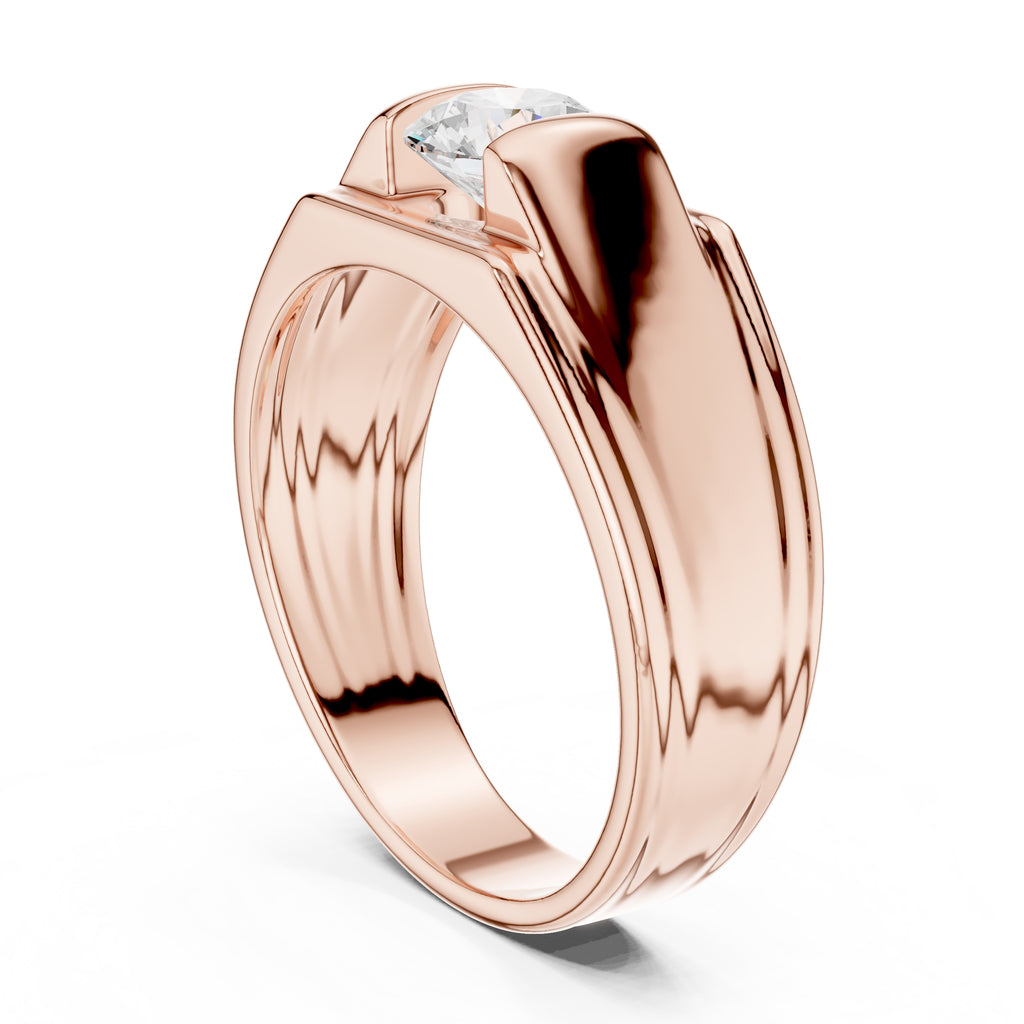 The Eclipse Channel Solitaire Ring 0.7ct Rose Gold