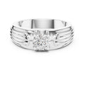 0.75 ct Pillar Ribbed Band 0.75ct White Gold