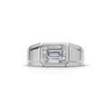 2 Carat Emerald Cut Diamond Signet Ring White Gold