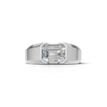 2 Carat Emerald Cut Diamond Men’s Ring White Gold