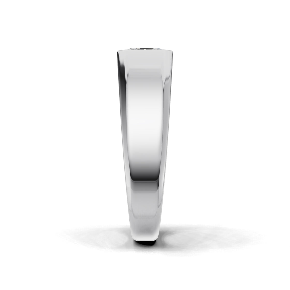 1 Carat Assacher Cut Diamond Men’s Ring White Gold
