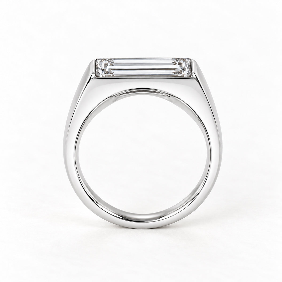 The Meridian Baguette Lab Grown Diamond Ring White Gold